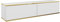 3E 3xE living.com Hängendes TV Schrank - Modernes Design mit Push-to-Open-Funktion. Farbe: Weiss, D: L: 135 cm, H: 30 cm, T: 32 cm. TV Lowboard, TV Board, TV Sideboard Hängend, Wandschrank hängend