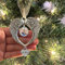 BTORER Erinnerungsornament Engelsflügel Weihnachtsschmuck mit blanko Foto Anhänger, Weihnachtsbaum hängende Gedenkornament Anhänger Weihnachtsbaum hängende Dekoration im Himmel Gedenkgeschenk (Bruder)