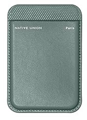 Native Union Portafoglio (Re) Classic | Magnetico - Porta carte compatibile con MagSafe per iPhone 16,15,14,13,12 - Extra sicuro - Realizzato con materiali di origine vegetale (Verde ardesia)