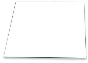 Funkenschutzplatte Glas Kaminofen Weiß 60 cm Kamin Platte Bodenplatte Glasplatte für Grill Unterlegplatte Glas für Feuerstelle