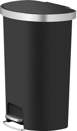 EKO | Treteimer Hana | halbrund | Volumen 55 l | BxHxT 365 x 670 x 480 mm | schwarz