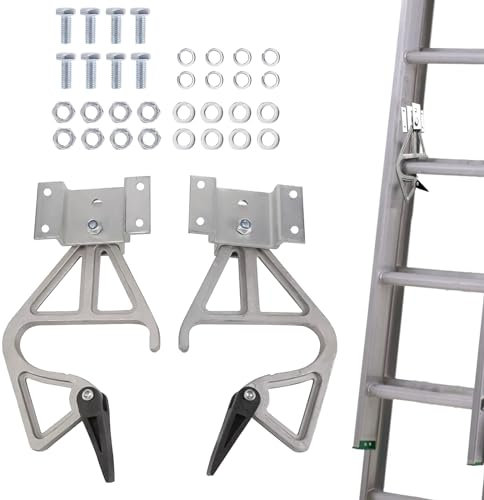 2Pcs Aluminum Extension Ladder Locks, Extension Ladders for 28-11 Rung Lock Kit Lock Jaw Ladder Grip, Extension Ladder Accessories for Aluminum Extension Ladder Parts