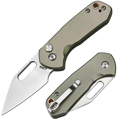 CJRB Pyrite Mini Wharncliffe Alugriff Exklusives Taschenmesser J1933 aus AR-RPM9 Pulverstahl mit Keramik Kugellager