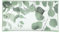 Hervit Piatto Rettangolare Decorativo in Vetro Verde Floreale Botanic 20x37 cm