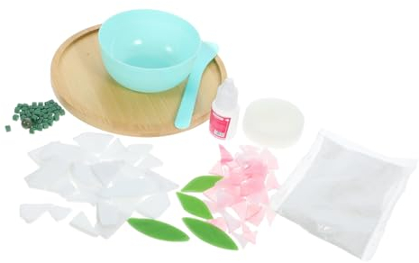 VINTORKY 1 Set sottobicchiere a Mosaico sottobicchieri di Resina tovaglietta per Bambini Arredamento dell'auto Vassoio di Legno Tappetino per Tazza Fai da Te sottopiatto