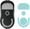 kwmobile Mouse Feet Sticker kompatibel mit Logitech G PRO X Superlight 2 Ersatz Glider - Mausfüße passgenau - Maus Glides in Grün