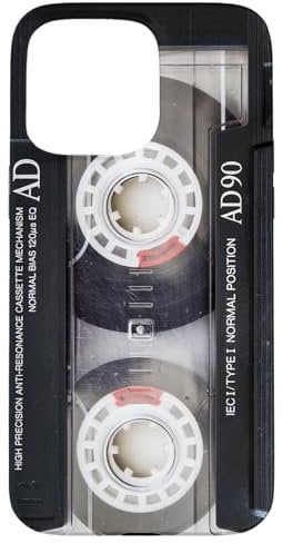 Vintage Music Audio Cassette Tape Retro 90s 80s 70s 60s Case for iPhone 15 Pro Max