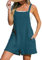 CUPSHE Tuta da donna in cotone salopette corta con scollo rotondo senza maniche generale casual gamba dritta vestito pagliaccetto tutina, Foglia di t, S