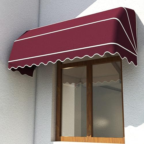 Tenda Parasole Balcone Tenda da sole pieghevole per porta e finestra rossa, Tenda da sole manuale francese per patio/balcone/giardino, Copertura impermeabile per pioggia Colori personalizzati(L 190cm/