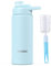 Kiocko botella agua acero inoxidable,1 litro, 800 ml, 600 ml, sin BPA, a prueba de fugas, botella agua gimnasio térmica para escuela, deportes, ciclismo, gimnasio, niños y niñas（Azul）