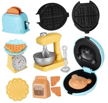 1 Juego Máquina De Pan Casas De Muñecas Mini Muebles Juguetes Niños Tostadora Casa De Muñecas Accesorios De Cocina Küchengeräte-Set Cocina Casita De Juguete Decoraciones para Casa ibasenice