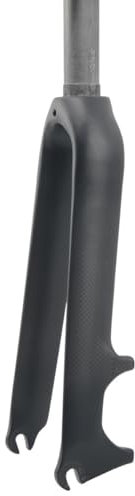BSFHQS Fourches Rigides De Vélos Pliantes À Tube Droit De 28,6mm 14 16 18 20 22 Pouces Fourche Avant BMX en Carbone Frein À Disque/C Fourche Dure 74/100mm QR(Matte Black A,100MM_18IN)