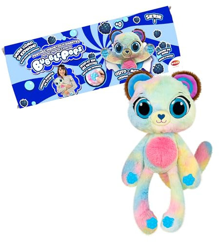 Bizak Bubble Pops, Peluches Mágicos Que multiplican su tamaño x5, Proceso emocionante y Olor a Chicle, 12 Diferentes Animales con Aroma y patitas Stem, Osito Mora, (64492004-9)