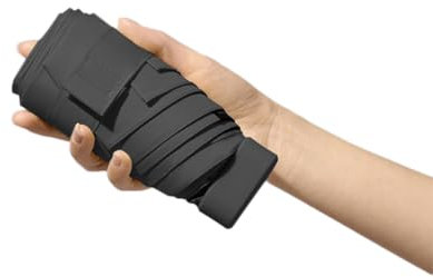 Maibar UV Umbrella Mini Portable Lightweight Compact Umbrella Small Folding Sun Umbrellas for Lady Women (Black)