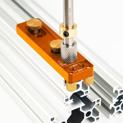 Candeon Aluminium Bohrlehre, Aluminium Profile Bohrlocher Locator, Einzelloch Bohrschablone Bohrhilfe Mit Schieberegler, Aluminum Profile Drill Guide Für Aluminiumprofile Der Serien 20, 30, 40