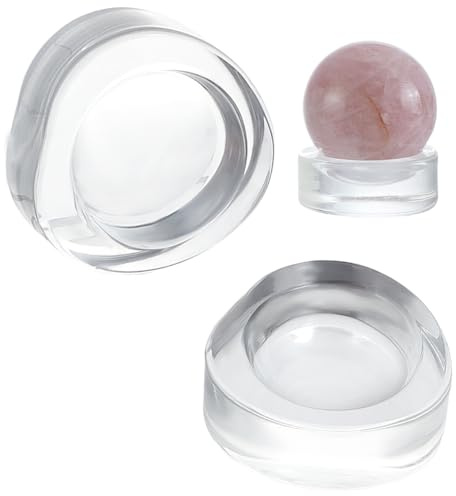 AHANDMAKER 2 Stück Kristallkugelständer 30mm Bis 42mm Klarer Glaskugelhalter Kugel Kristall Display Basen Für Ostereier Steine Golfbälle Heimdekoration
