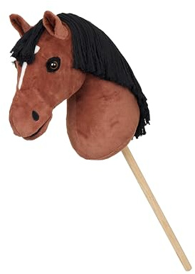 LeMieux Hobby Horse Chancer - Bay Thoroughbred - Detachable Pole - Realistic Head - Perfect for Kids