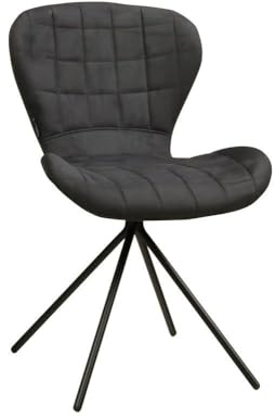 AVISSIMO Cendri Esszimmerstuhl, Vollpolsterstuhl mit Karonaht, Metallgestell, modern & bequem, für Esszimmer & Wohnzimmer, grau