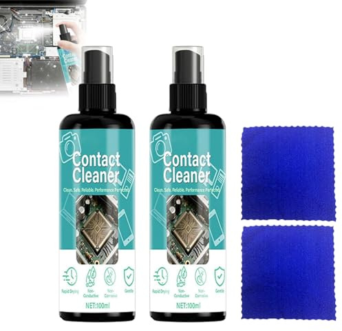 Rapid-Drying PCB & Motherboard Cleaner, 2026 New Electronic Contact Cleaner Spray, Precision Electronic Cleaning Spray, Fast Drying, Breaks Down Residues, Oil, Dust, 100ML (2PC)