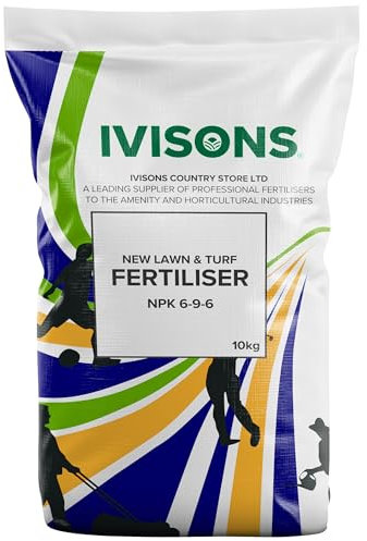 Ivisons Pre Seed Granular Fertiliser 6-9-6 | Feed For New & Established Lawns and Turf | Provides Soil With Essential Nutrients To Establish Strong Roots | Aids Seed Germination | Covers 40m2… (10KG)