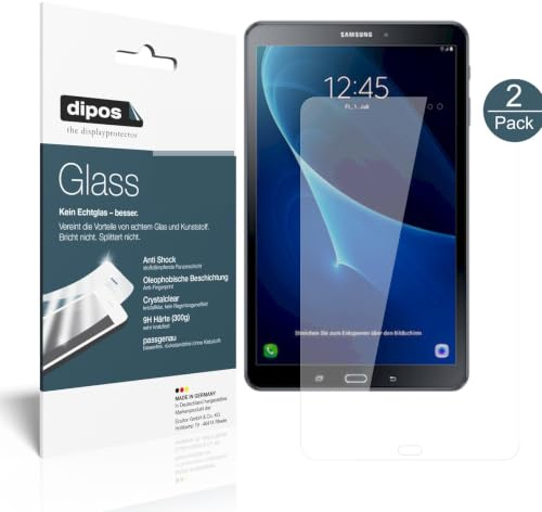 dipos 2x Displayschutzfolie 9H klar für Samsung Galaxy Tab A 10.1 (2016)