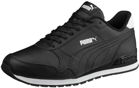 PUMA Unisex ST Runner v2 Full L Low-Top Trainer, Puma Black-Puma Black-Puma White, 36 EU