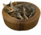 BobbyPet Grattoir pour Chat – Forme Ronde Pliable pour Gros Chat