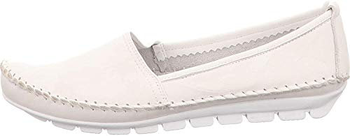Gemini 003122-01 Schuhe Damen Ballerina Slipper Mokassins, Größe:38 EU, Farbe:Weiß