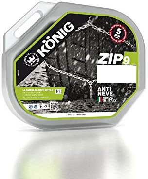 KÖNIG Schneekettenpaar ZIP 9 Kettengruppe 095 feingliedrige Ketten 9mm