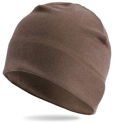 Arcweg Laufmütze Herren Winter Warm Radmütze Winddicht Fleece Mütze Unter Helm Helmmütze Elastisch Sportmütze Weich für Laufen Radfahren Skifahren Motorradfahren Outdoor Unisex 56-61 cm(Braun)