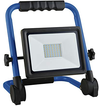 as - Schwabe OPTILINE LED Baustrahler 40 W 4500 Lumen - klappbar - neutralweiß 4.000K - Mobiler Scheinwerfer - 3m Kabel mit Schutzkontaktstecker - Arbeitsleuchte extrem robust - wasserfest IP65, 46341