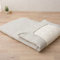 EMOOR Japanische Futon Matratze CLASSE 140 x 200 cm mit Baumwolle Spannbetttuch (Grau) Hergestellt in Japan, Faltbar Schlaf Traditionelle Boden Bett Tatami Matte Pad Baumwolle Topper