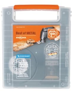 Fein Best of E-Cut Starlock Metallsägeblatt-Set – 6-teiliges Set für Präzisionsschnitte in gehärteten und nicht gehärteten Metallen, kompatibel mit Multi-Tools – 35222967270