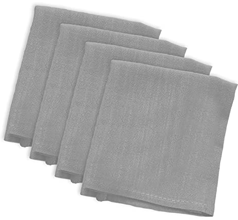 EXQULEG Servietten, Stoffservietten Leinen, Leinenservietten | 4/6 Stück im Set | 30 x 40 cm Die Leinenservietten sind strapazierfähig, saugstark und schmutzabweisend (Grau,Servietten 6er Set)