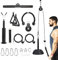 Leogreen LAT System Seilzug, Fitness-Seilzug-Kabelsystem (180cm & 230cm), Kabelzug Fitness Unterarm-Handgelenkrollen-Trainer Armkrafttraining, Kabelturm für Bizeps Curl, Unterarm, Trizeps