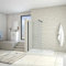 AICA Paroi de douche 120x200cm en noire mat paroi à l'italienne en 8mm verre anticalcaire avec une barre de stabilisation extensible en noire mat