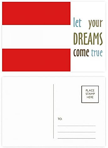 Österreich Nationalflagge Europa Country Dream Come True Postkarten-Set Dankeskarte Mailing Seite 20 Stück