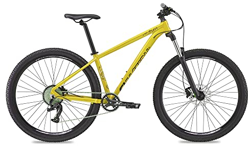 Eastern Bikes Alpaka 29 Leichtgewichts-MTB Mountainbike, 9-Gang, hydraulische Scheibenbremsen, vordere Federung in 4 Rahmengrößen erhältlich (17, Gelb)