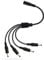 GINTOOYUN DC Splitter Cable 1 Female to 4 Male 5.5mm X 2.1mm, 12V DC Power Extension Cable Splitter Adapter for CCTV Security Camera, LED Strip Light, etc 0.7m (1 to 4 Way)
