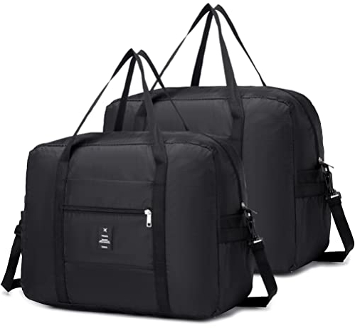 KSIBNW 2 Stück Handgepäck 45x36x20 easyjet, Handgepäck Tasche für Flugzeug,Faltbare Reisetasche Weekender Bag für Gepäck Sport Camping