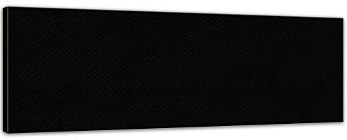 Leinwand in schwarz, bemalbare Premiumqualität, aufgespannt auf Galerie Keilrahmen - Echtholz - 40x120 cm - 330g/m² - fertig gerahmt, 6 Farben verfügbar