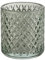 WENKO Atessa mint toothbrush mug, small glass toothbrush cup with textured surface in the shape of small diamonds, mouth rinsing mug for bathroom and guest WC, Ø 7.5 x 10 cm