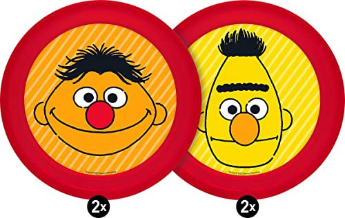 GEDALABELS Teller Sesamstraße 2022 4er Set PP, Bunt