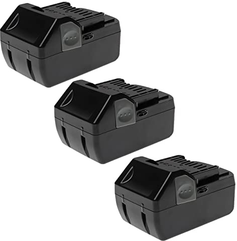 EXTENSILO 3X Akku kompatibel mit Hitachi Hikoki G 18DSL | FCG 18DAL, DV 18DBL, FCG 18DL Werkzeug, Staubsauger (5000 mAh, Li-Ion, 18 V)