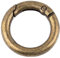 1 Ring Karabiner Innen-Ø Größenwahl Farbwahl Metall Ringkarabiner Schlüssel, Farbe:altmessing, Größe:Rund | 18mm x 5 mm