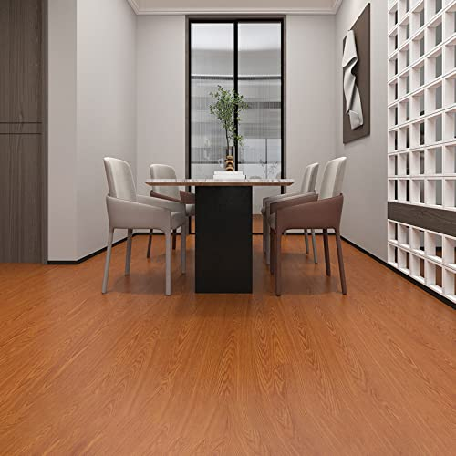 HARICSET Klebefliesen Boden PVC Bodenbelag Selbstklebend Holzoptik Natur Vinylboden Selbstklebend Holzoptik Tapete Linolium Fußbodenbelag PVC Küche Wasserdicht Bodenbelag Bad(Size:5sqm,Color:W43)
