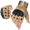 WTACTFUL Motorrad Halbfinger Handschuhe Herren, Sommer für Fingerlose Fahrradhandschuhe Motorradhandschuhe Motorradrennen Motorcross Taktische Airsoft Paintball Braun L P10