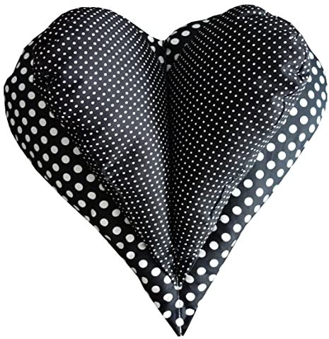 Lesekissen, Leseherz aufgestickter Wunschname möglich (Schwarz, Ohne Namensbestickung)