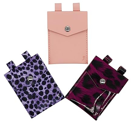 Taschen-Set für Handykette Universal zum Umhängen - Kompatibel mit jedem Handy und Smartphone, 3 xTasche für Handy-Kette, Taschen für Hülle mit Kordel, Taschen für Handyband (Rosiges Trio)