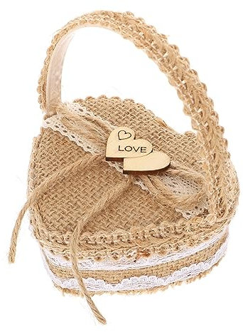ABOOFAN 1 Pc Boîte De Bague Support De Bague De Collier Fille Anneaux Porte-alliances Mini Conteneurs Anneau Mini Panier Étui De Voyage à Bijoux Mini Paniers Corbeille Fleuriste Manquer